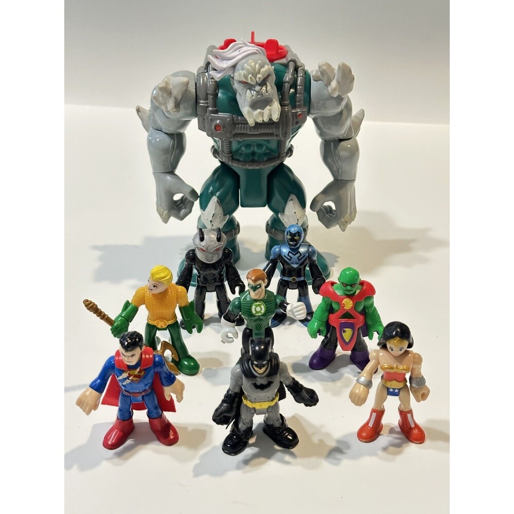Imaginext DC FIGURE LOT  Doomsday Superman Batman Martian Blue Green Aquaman Ray